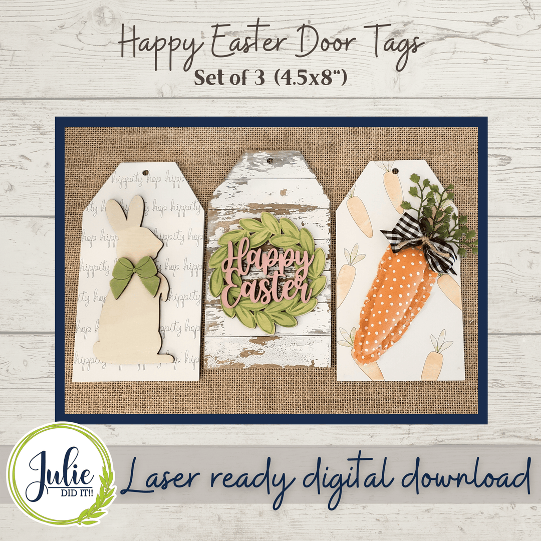 Julie Did It Studios Happy Easter Door Tags
