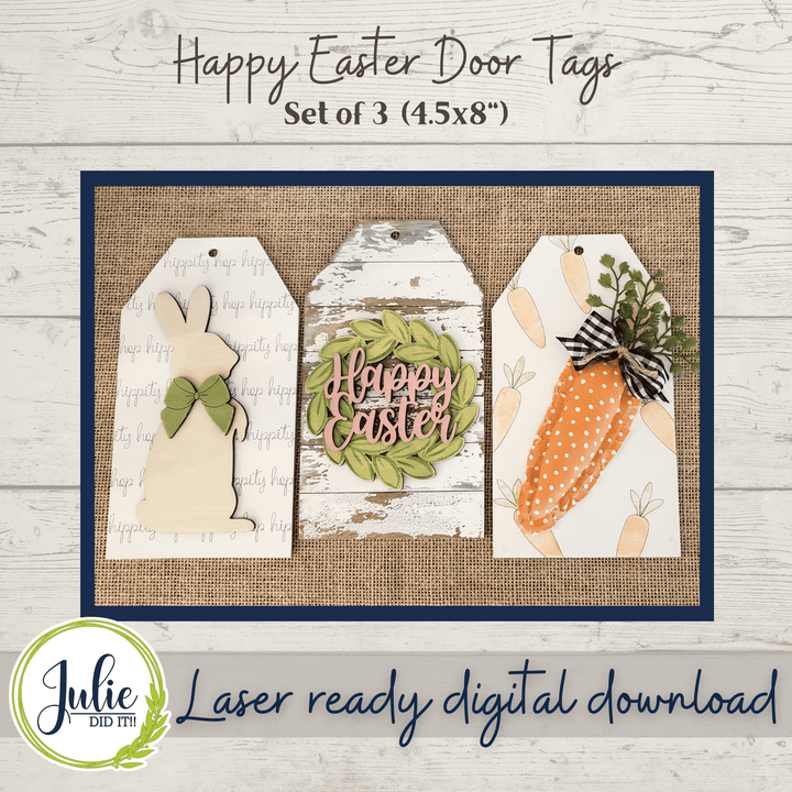 Julie Did It Studios Happy Easter Door Tags