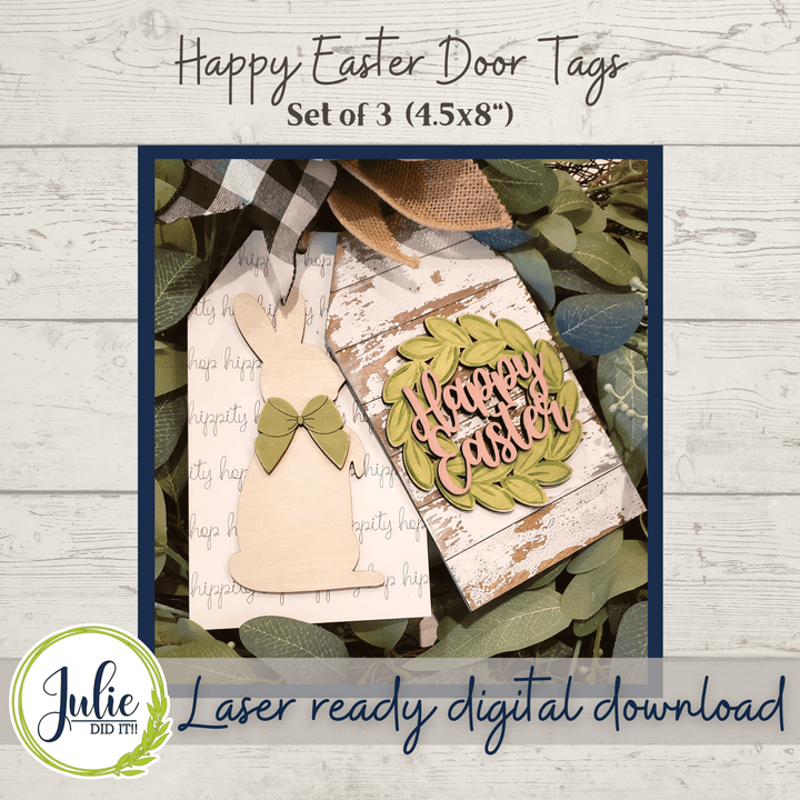 Julie Did It Studios Happy Easter Door Tags
