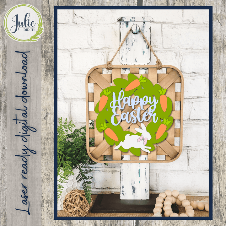 Julie Did It Studios Happy Easter Wreath