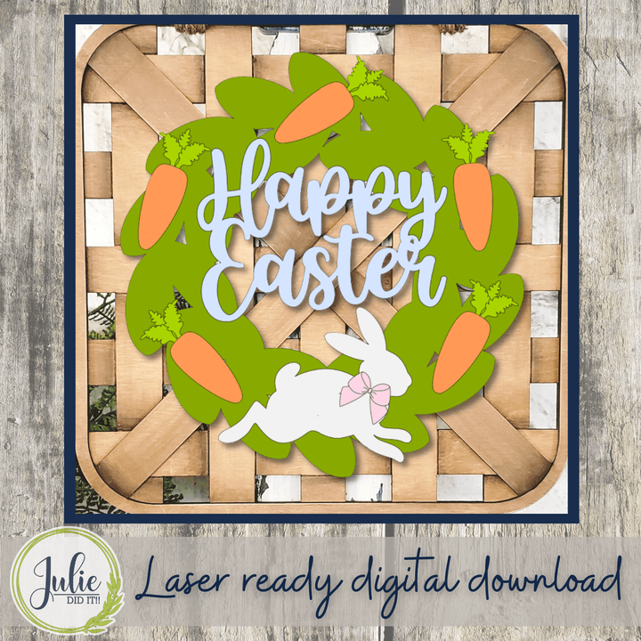 Julie Did It Studios Happy Easter Wreath