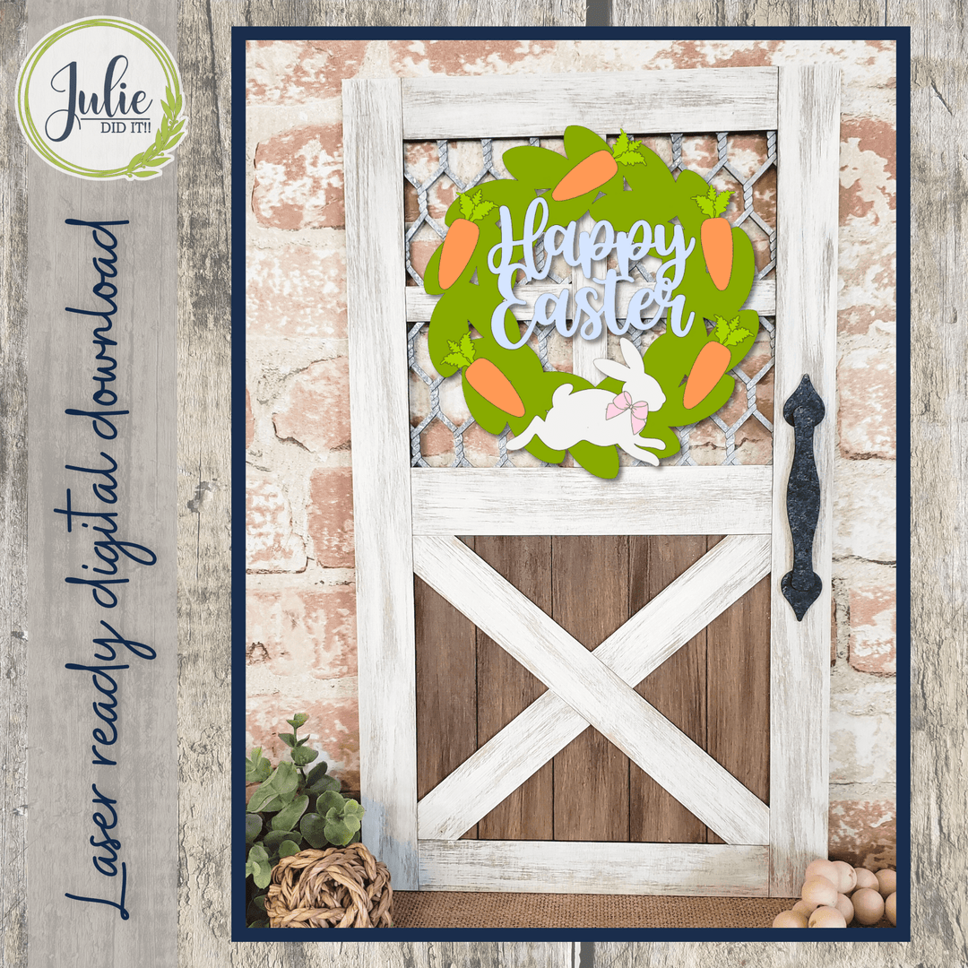 Julie Did It Studios Happy Easter Wreath
