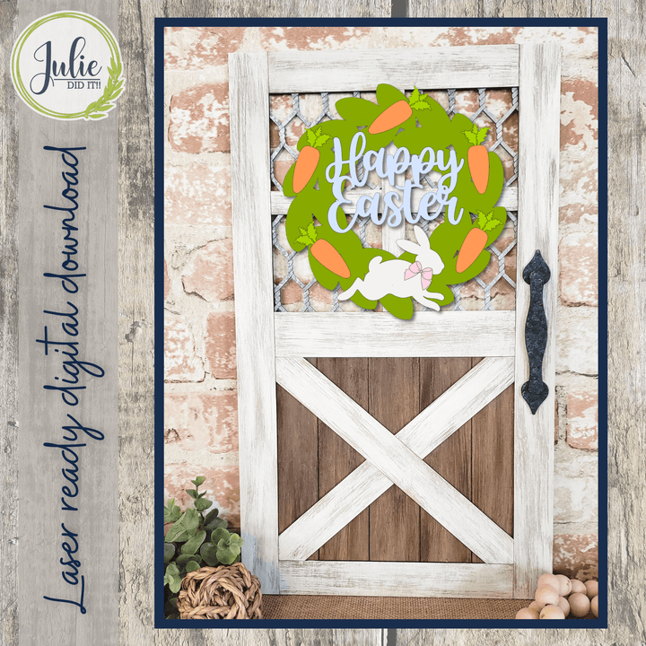 Julie Did It Studios Happy Easter Wreath