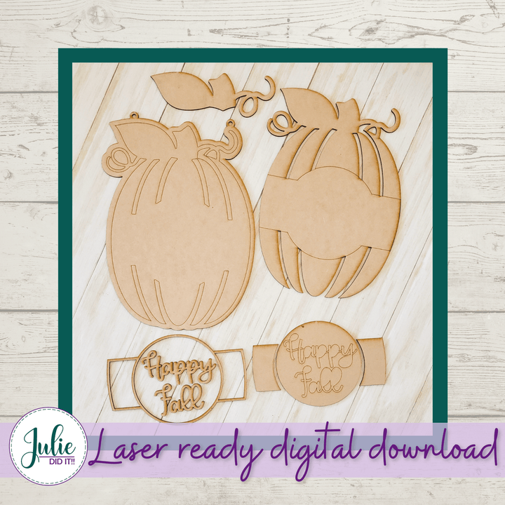 Julie Did It Studios Happy Fall Sign - July 2021 SVG Subscription