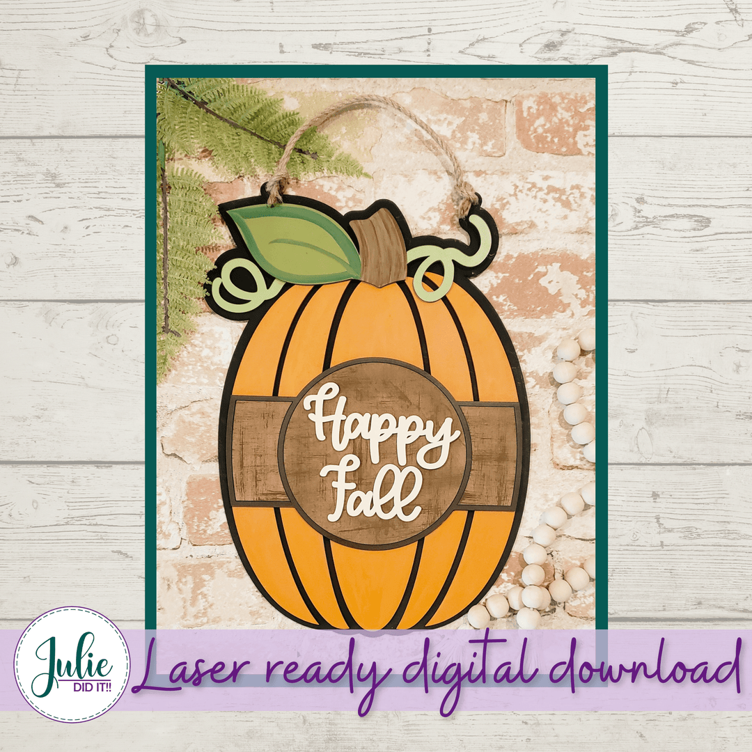 Julie Did It Studios Happy Fall Sign - July 2021 SVG Subscription
