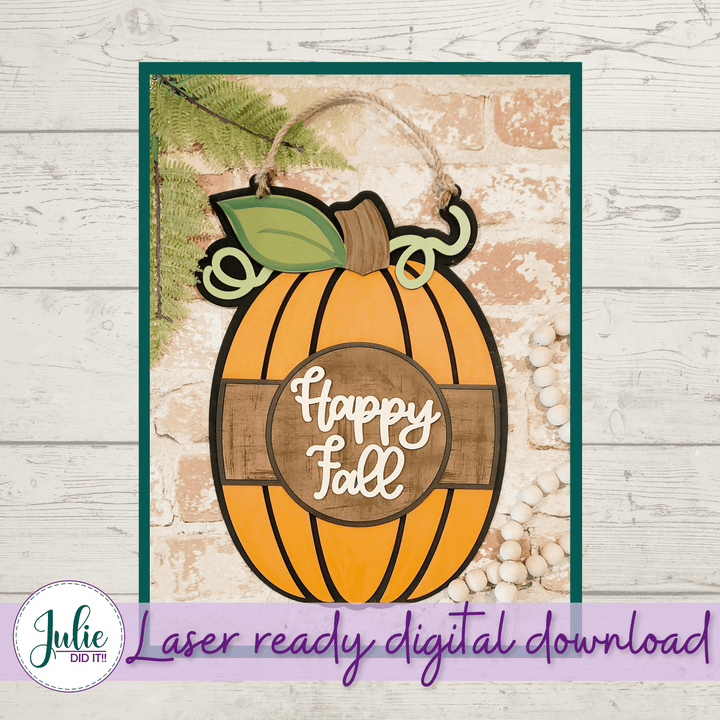 Julie Did It Studios Happy Fall Sign - July 2021 SVG Subscription