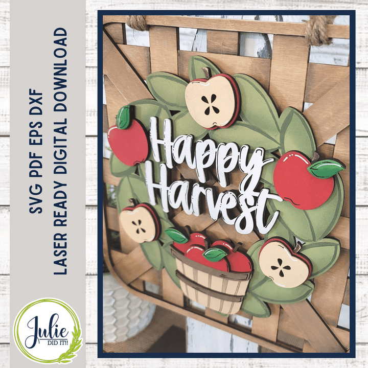 Julie Did It Studios Happy Harvest (Apples) Wreath