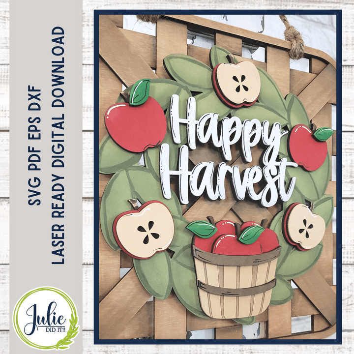 Julie Did It Studios Happy Harvest (Apples) Wreath