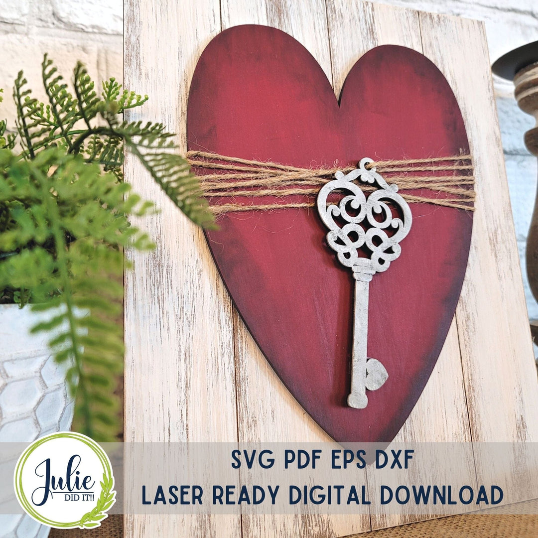 Julie Did It Studios Heart with Key Leaner