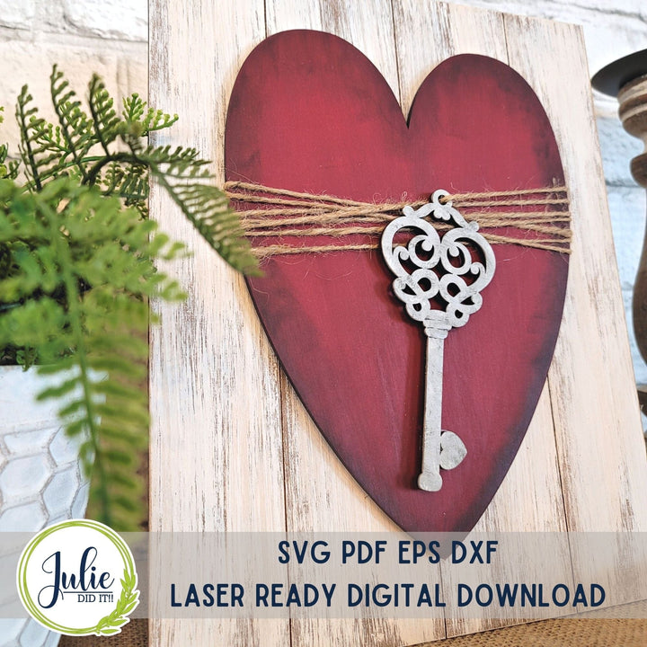 Julie Did It Studios Heart with Key Leaner