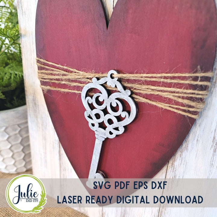 Julie Did It Studios Heart with Key Leaner