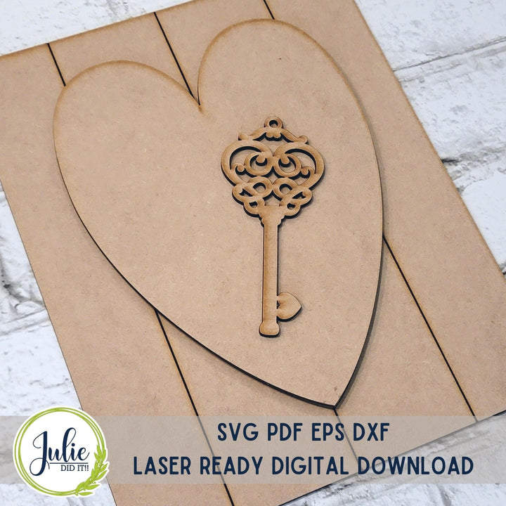 Julie Did It Studios Heart with Key Leaner