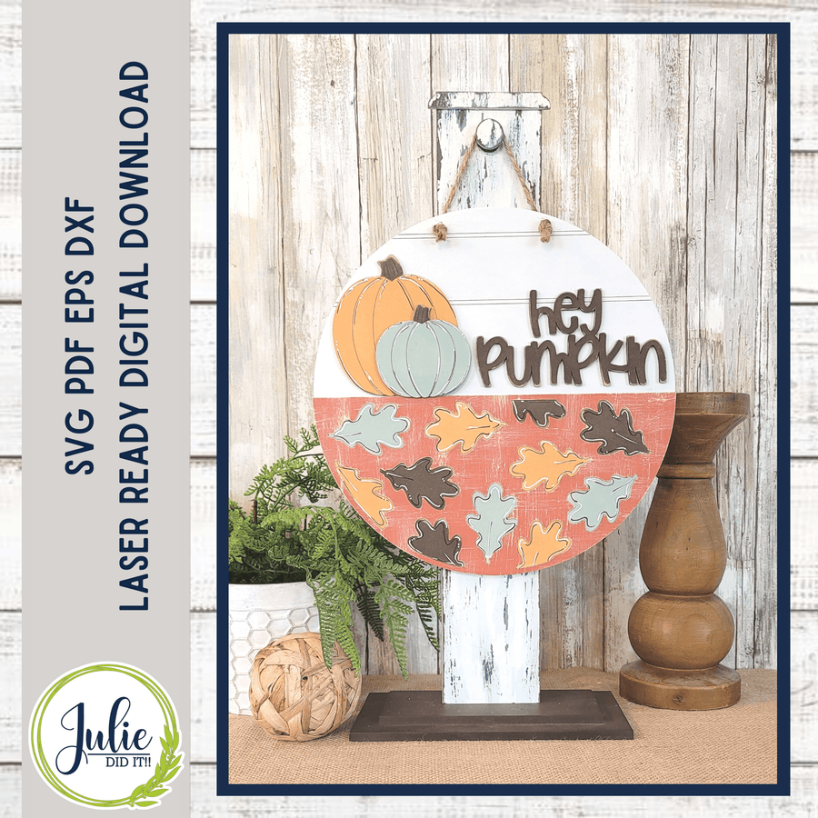 Julie Did It Studios Hello Pumpkin 10.5" Sign