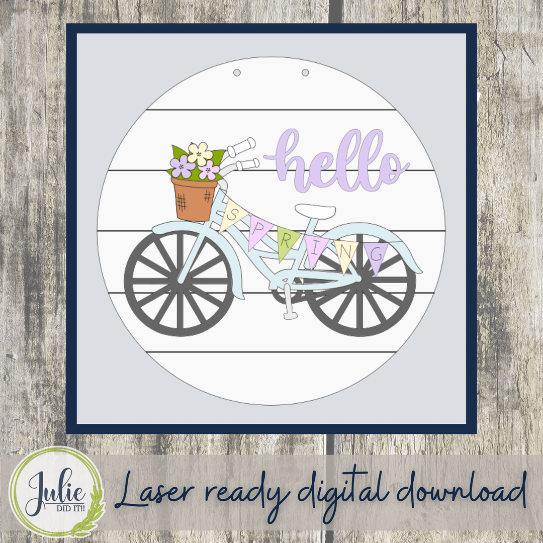 Julie Did It Studios Hello Spring Bicycle