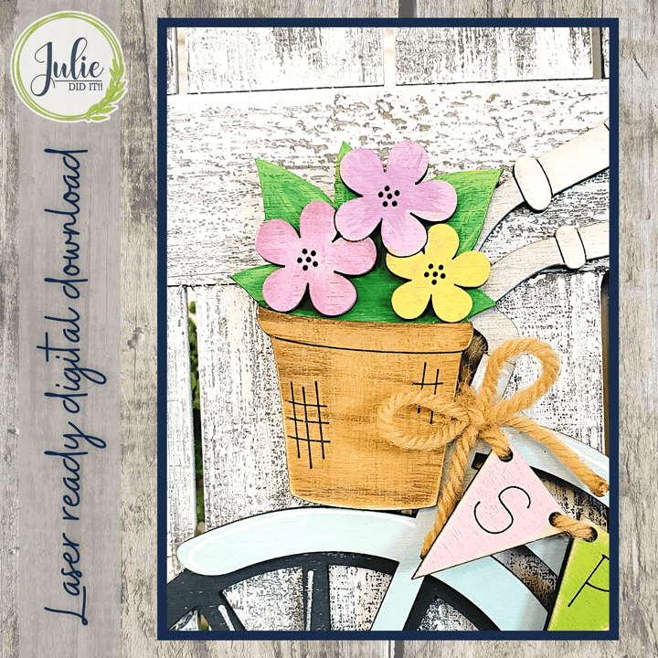 Julie Did It Studios Hello Spring Bicycle - March 2022 Design Subscription