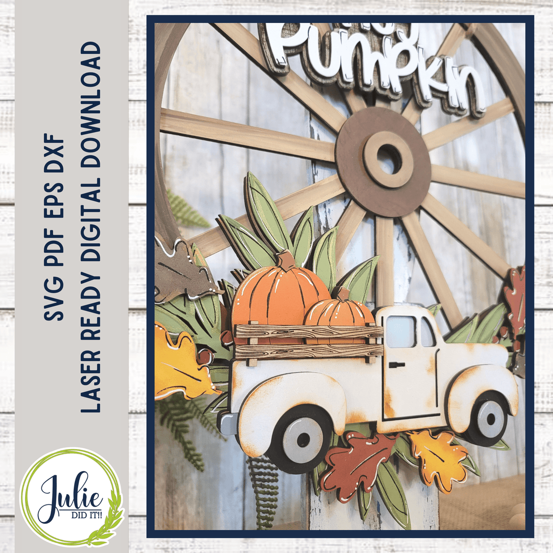 Julie Did It Studios Hey Pumpkin Overlay for the Interchangeable Wagon Wheel