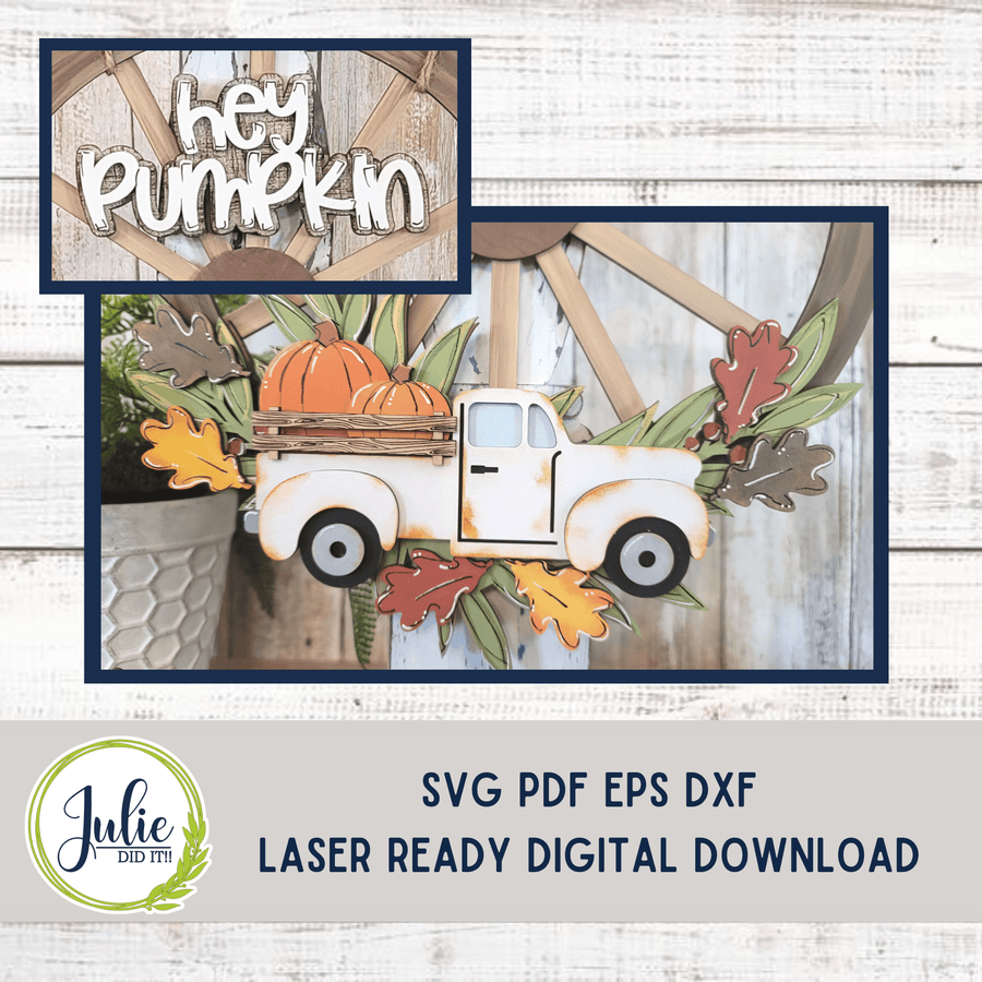 Julie Did It Studios Hey Pumpkin Overlay for the Interchangeable Wagon Wheel