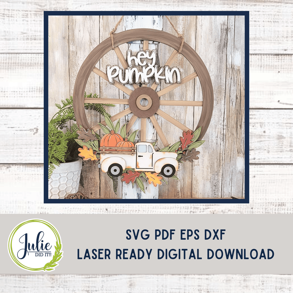 Julie Did It Studios Hey Pumpkin Overlay for the Interchangeable Wagon Wheel