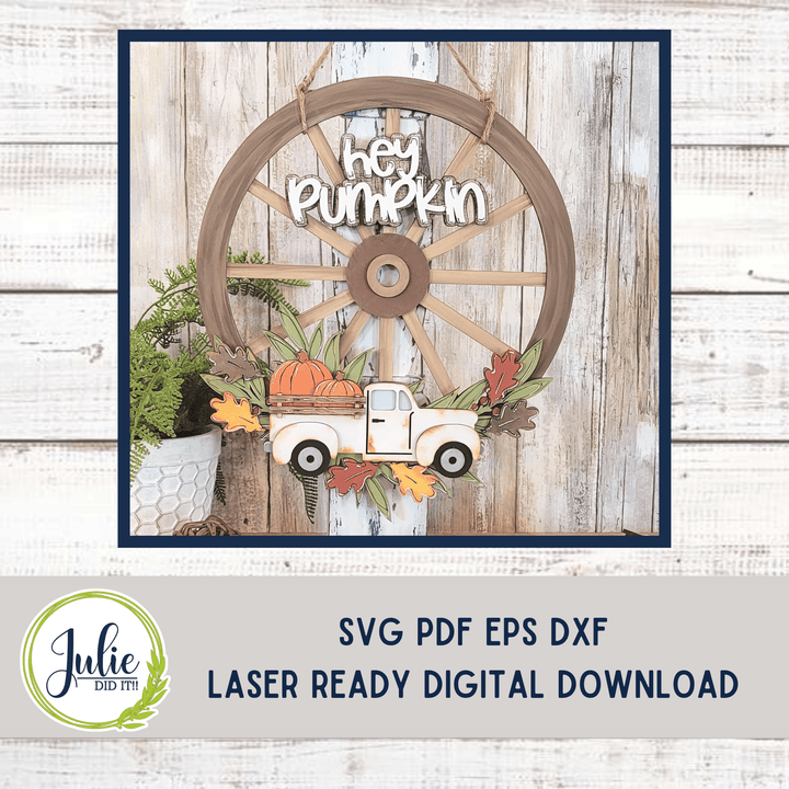 Julie Did It Studios Hey Pumpkin Overlay for the Interchangeable Wagon Wheel