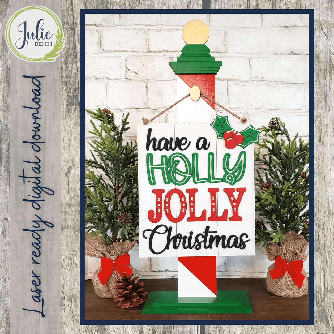 Julie Did It Studios Holly Jolly Christmas Sign
