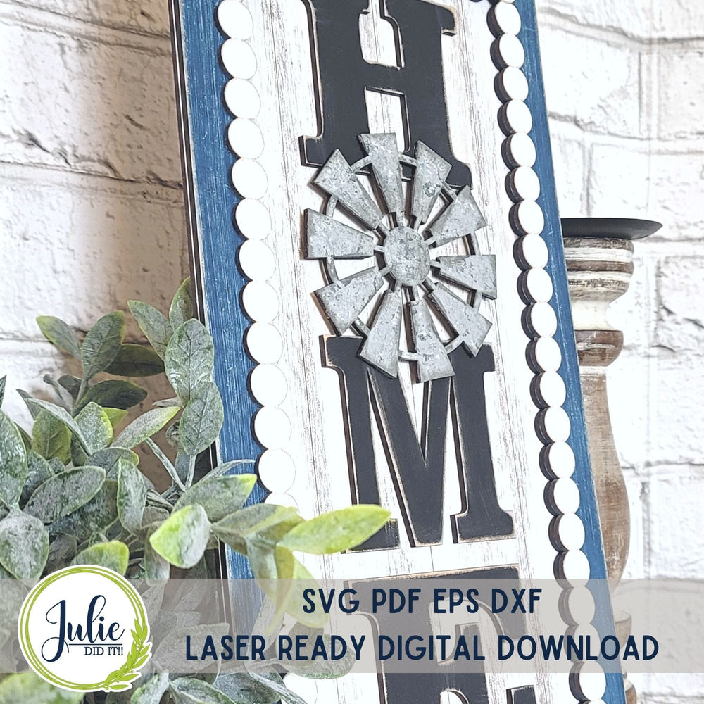 Julie Did It Studios Home Windmill Leaner - April 2023 Design Studio