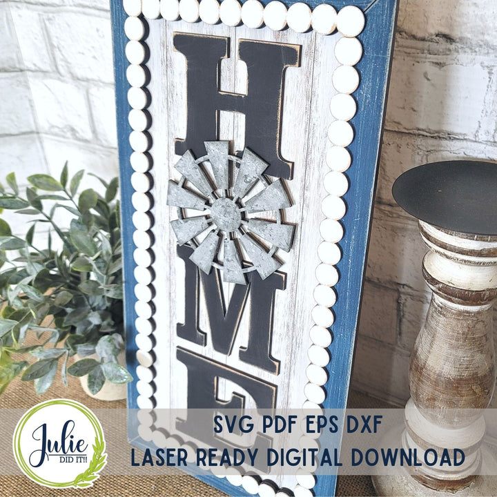Julie Did It Studios Home Windmill Leaner - April 2023 Design Studio
