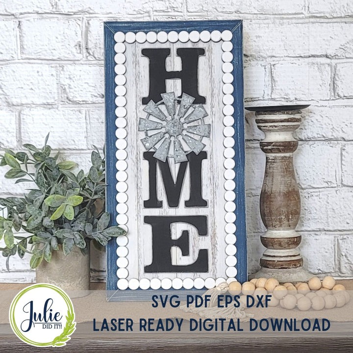 Julie Did It Studios Home Windmill Leaner - April 2023 Design Studio