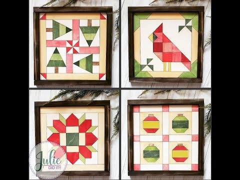 Christmas Quilt Block Set of 4 COLLECTION