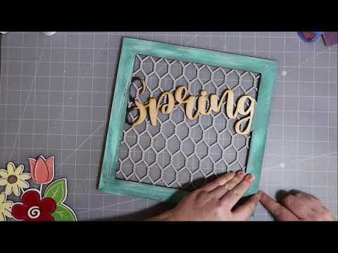 Spring Chicken Wire Sign