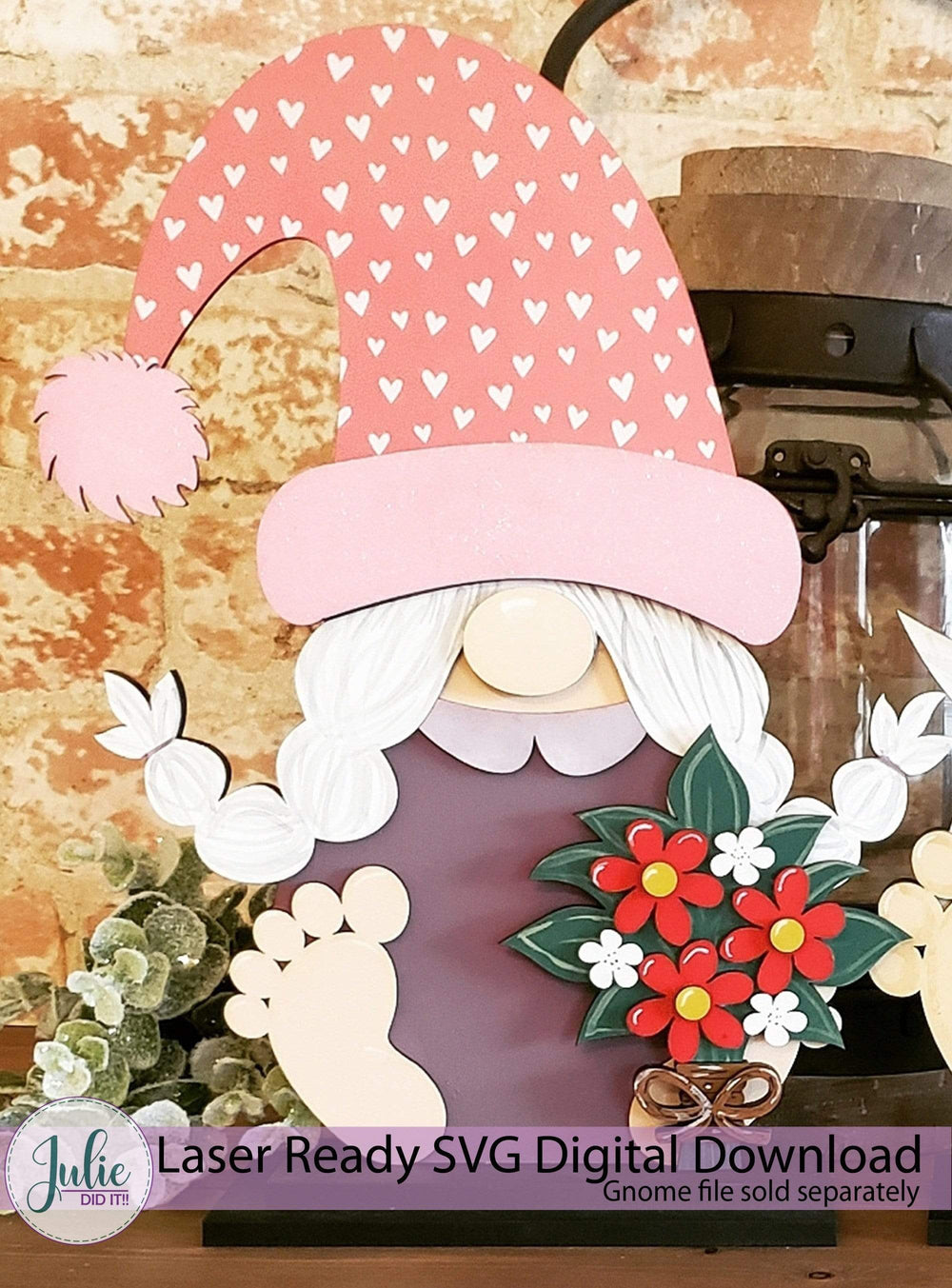 Julie Did It Studios Interchangeable Gnome Bouquet Interchangeable Gnome Add-On Accessory