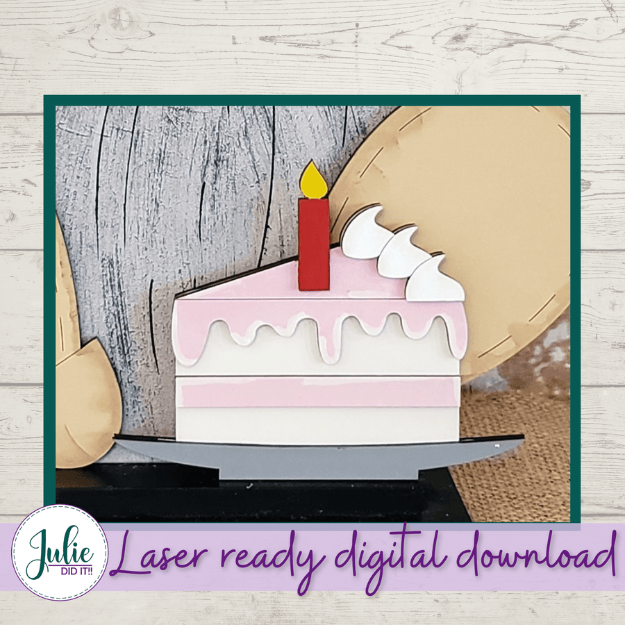 Julie Did It Studios Interchangeable Gnome Cake Slice Interchangeable Gnome Add-On Accessory