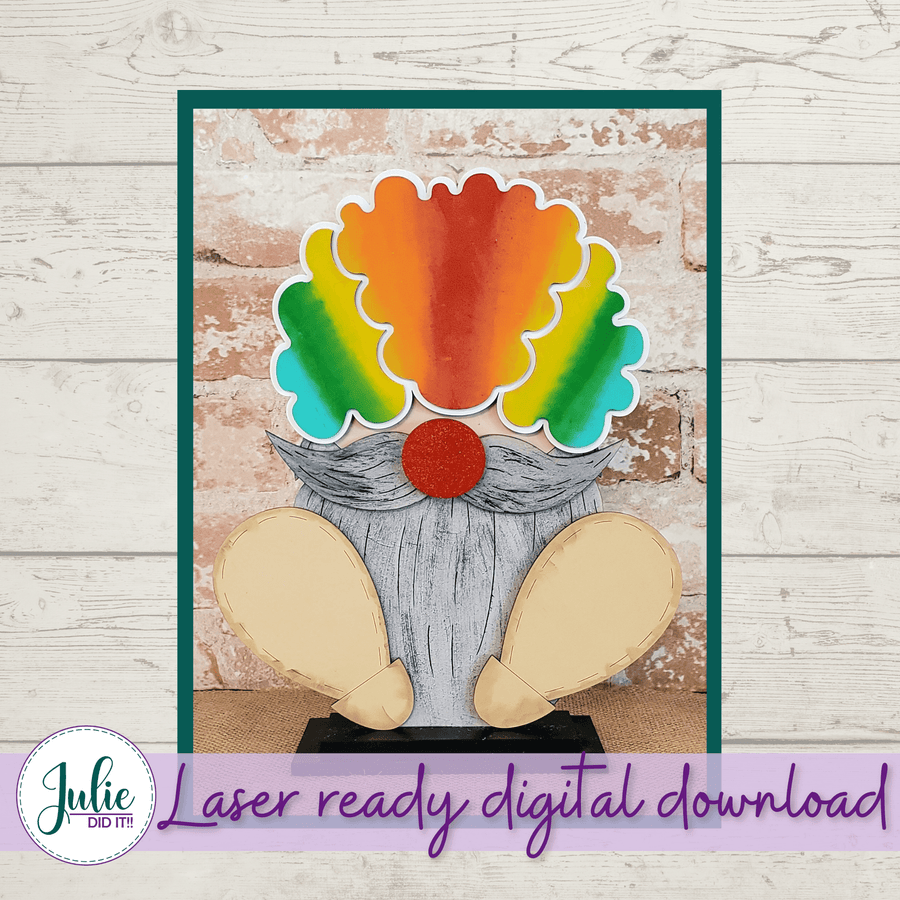 Julie Did It Studios Interchangeable Gnome Clown Interchangeable Gnome Outfit