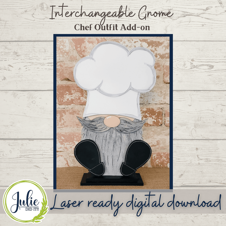 Julie Did It Studios Interchangeable Gnome Gnome Chef Interchangeable Add-On Outfit