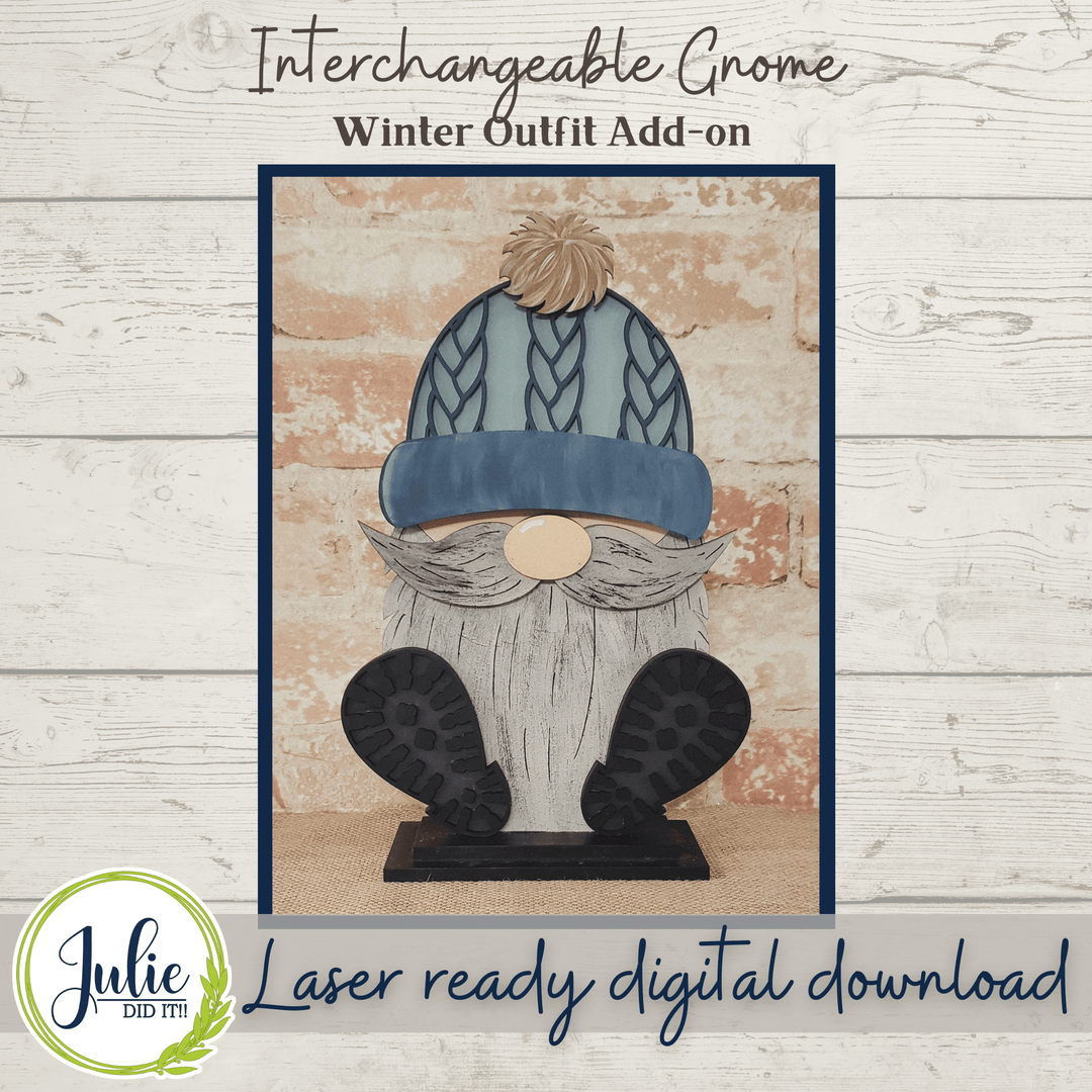 Julie Did It Studios Interchangeable Gnome Gnome Winter Time Interchangeable Add-On Outfit