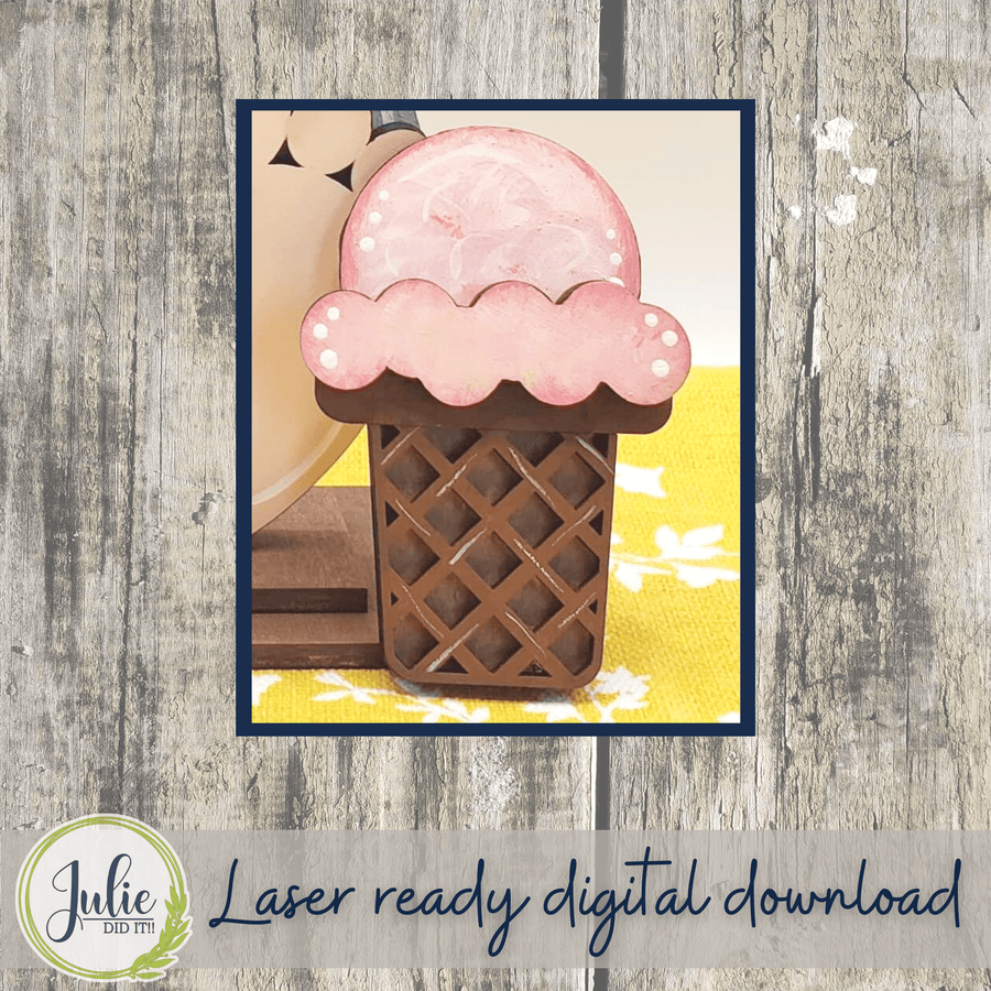 Julie Did It Studios Interchangeable Gnome Ice Cream Interchangeable Gnome Add-On Accessory