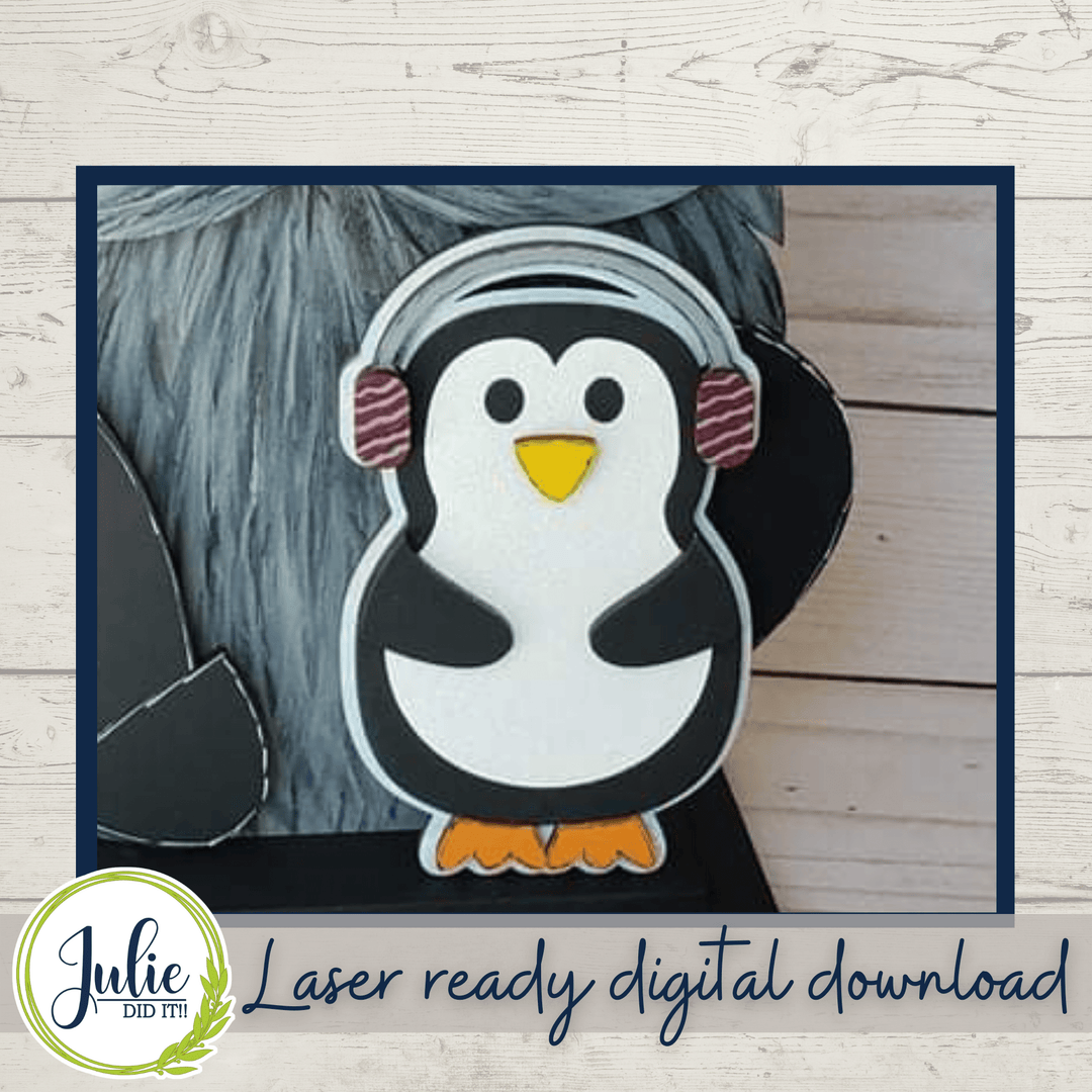 Julie Did It Studios Interchangeable Gnome Penguin Interchangeable Gnome Add-On Accessory