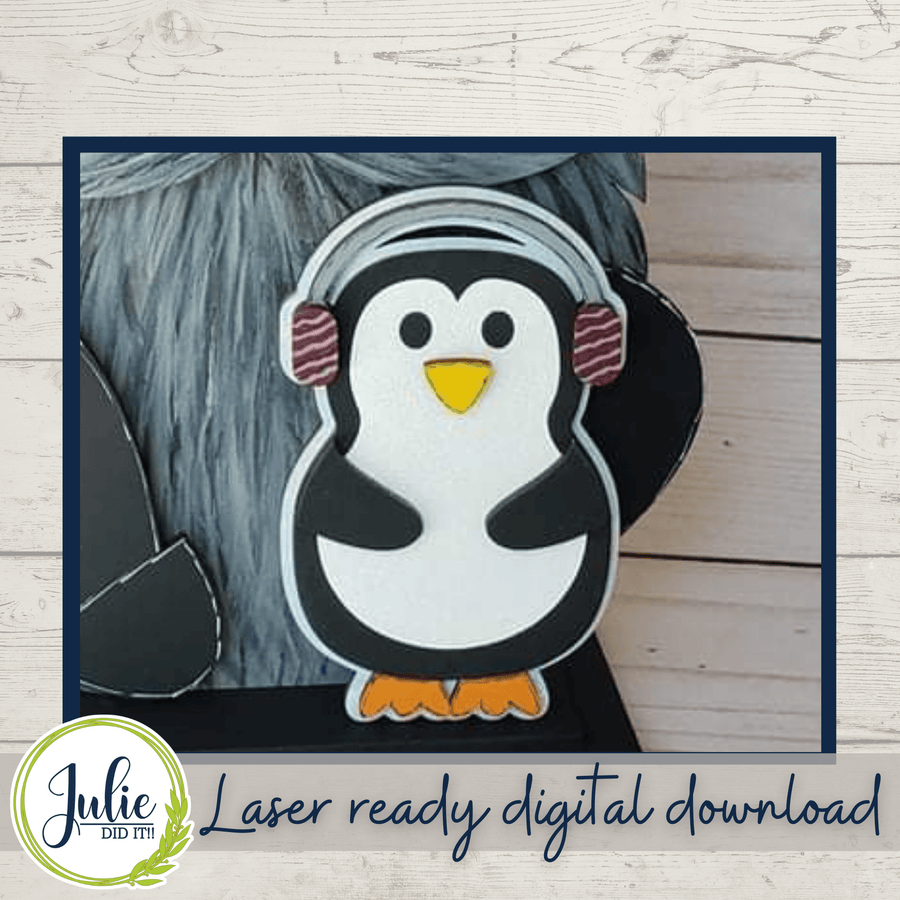 Julie Did It Studios Interchangeable Gnome Penguin Interchangeable Gnome Add-On Accessory