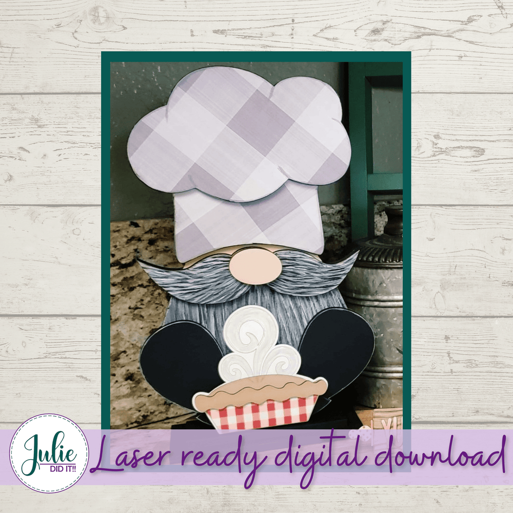 Julie Did It Studios Interchangeable Gnome Pie Interchangeable Chef Gnome Add-On Accessory