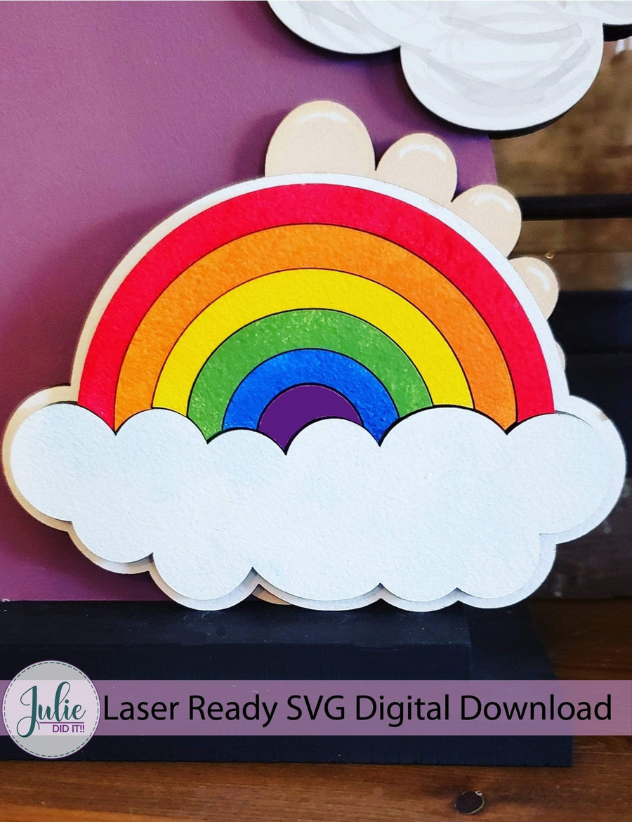 Julie Did It Studios Interchangeable Gnome Rainbow Interchangeable Gnome Add-On Accessory