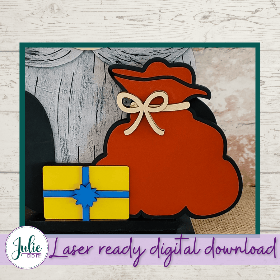 Julie Did It Studios Interchangeable Gnome Santa Bag Interchangeable Gnome Add-On Accessory