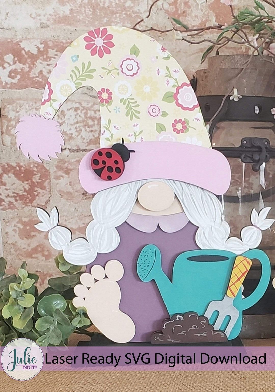 Julie Did It Studios Interchangeable Gnome Watering Can Interchangeable Gnome Add-On Accessory