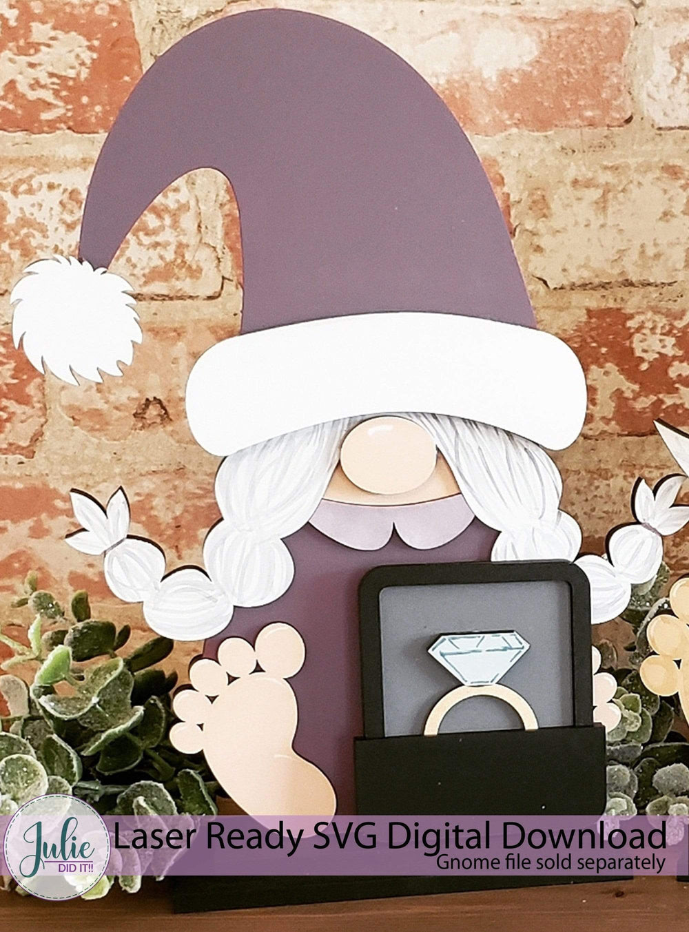 Julie Did It Studios Interchangeable Gnome Wedding Ring Interchangeable Gnome Add-On Accessory