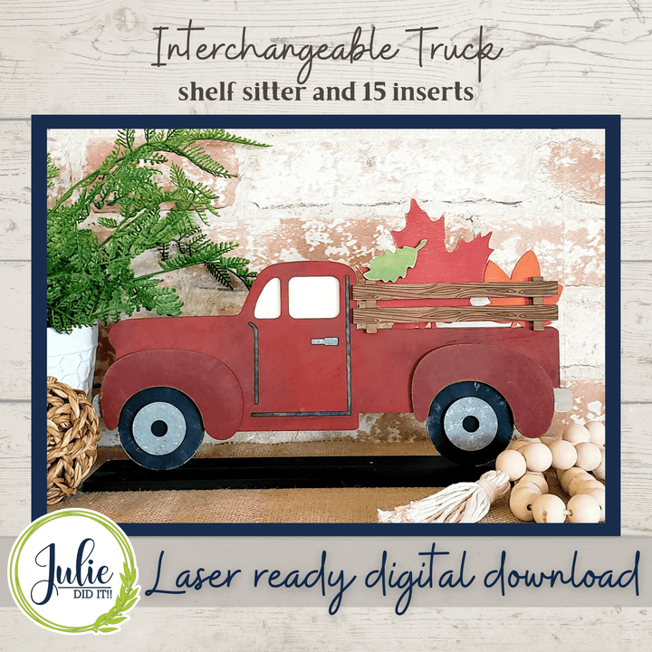 Julie Did It Studios Interchangeable Rustic Truck Shelf Sitter