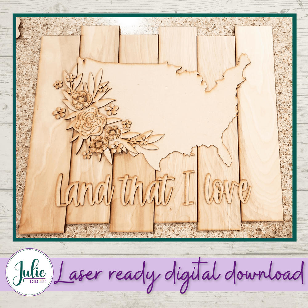 Julie Did It Studios Land that I Love Sign - EXTRA LARGE