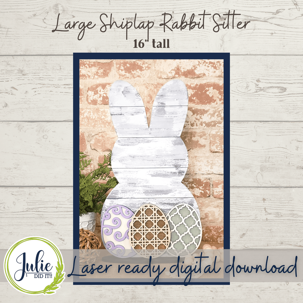 Julie Did It Studios Large Shiplap Rabbit Sitter