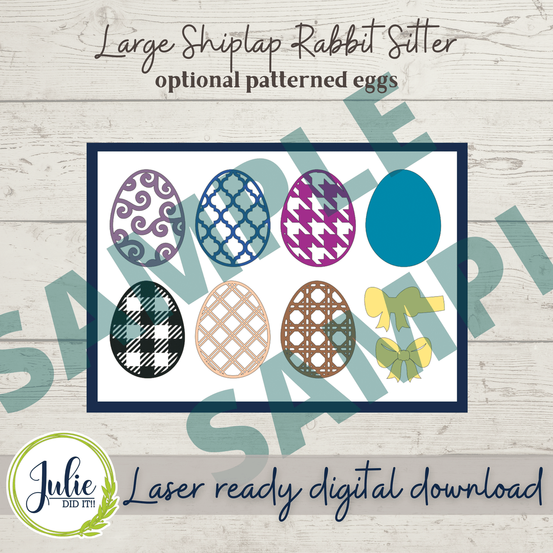 Julie Did It Studios Large Shiplap Rabbit Sitter
