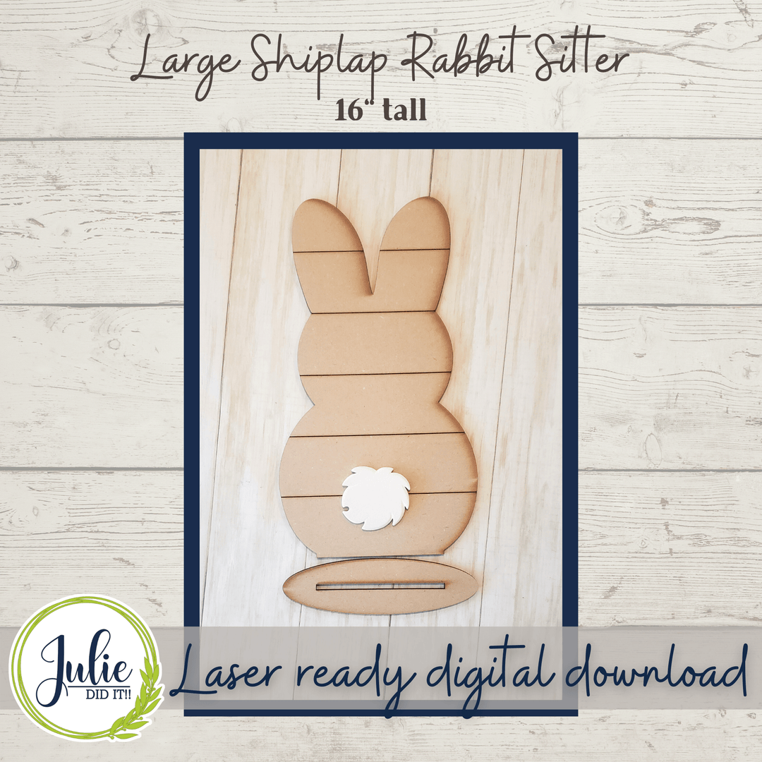 Julie Did It Studios Large Shiplap Rabbit Sitter - February 2022 Design Subscription