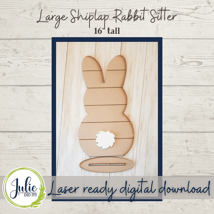 Julie Did It Studios Large Shiplap Rabbit Sitter - February 2022 Design Subscription