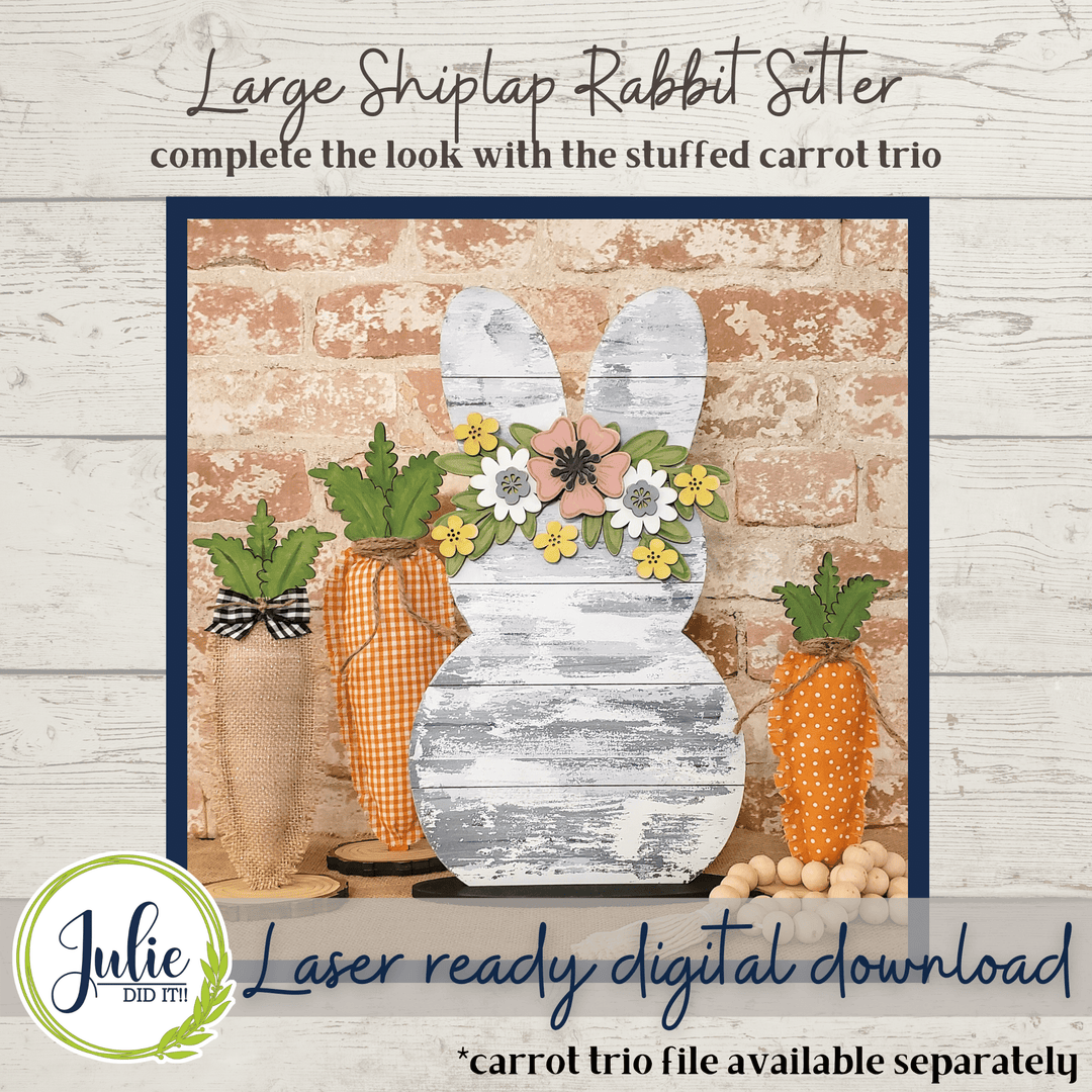 Julie Did It Studios Large Shiplap Rabbit Sitter - February 2022 Design Subscription