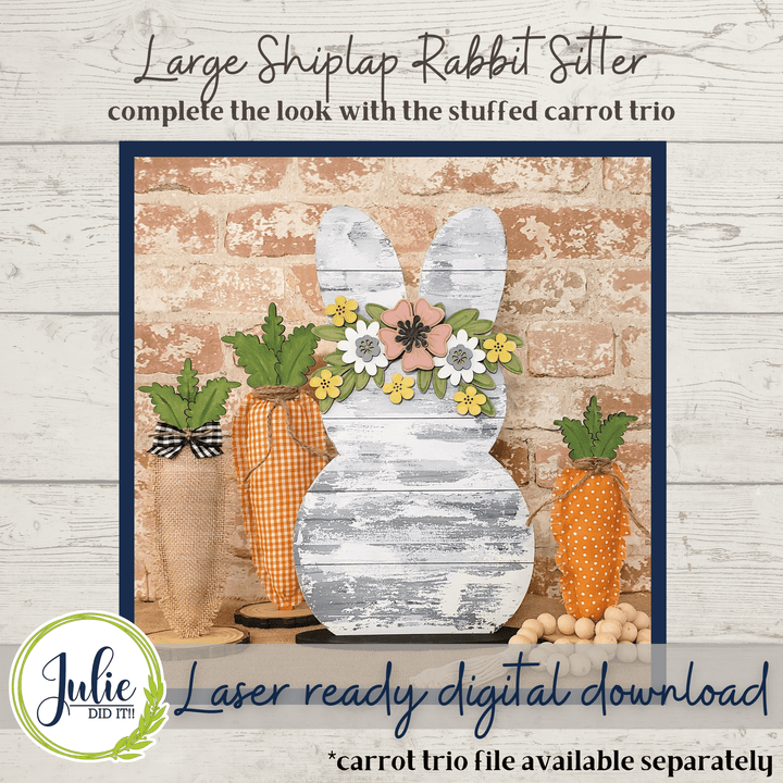 Julie Did It Studios Large Shiplap Rabbit Sitter - February 2022 Design Subscription